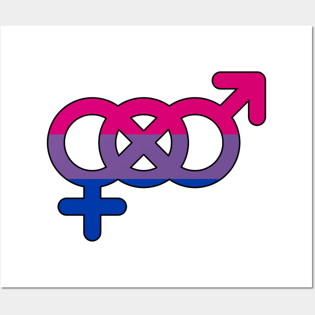 Bisexual Pride Wall Art by NatLeBrunDesigns